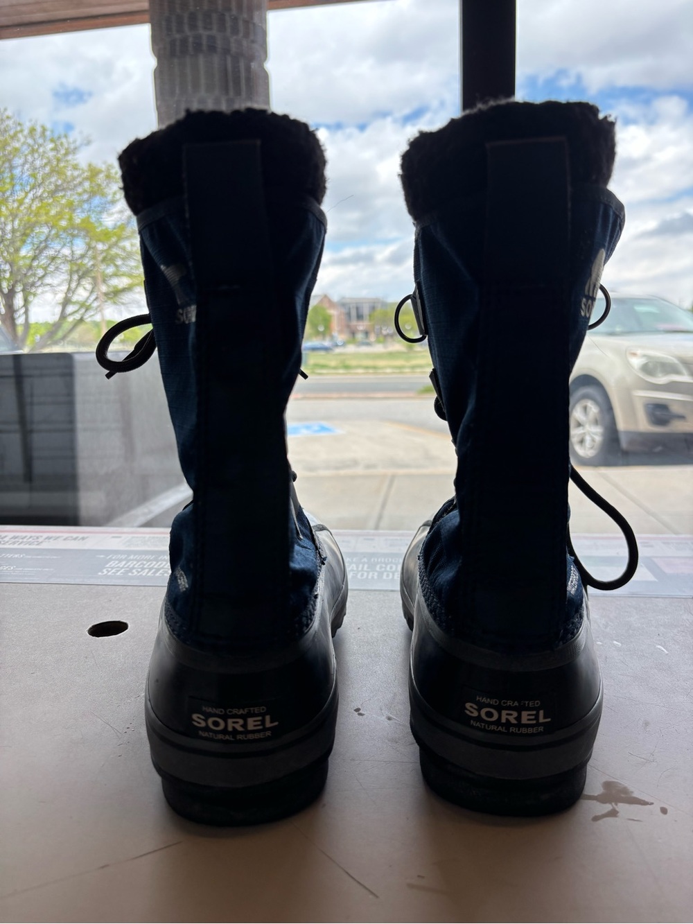 Sorel Navy Blue and Black Waterproof Lace-Up Winter Boots - Picture 4 of 4